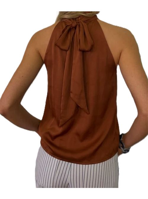 villette halter top Silk 95 Five nocciola Silk 95 Five | 26080N92 NUTMEG